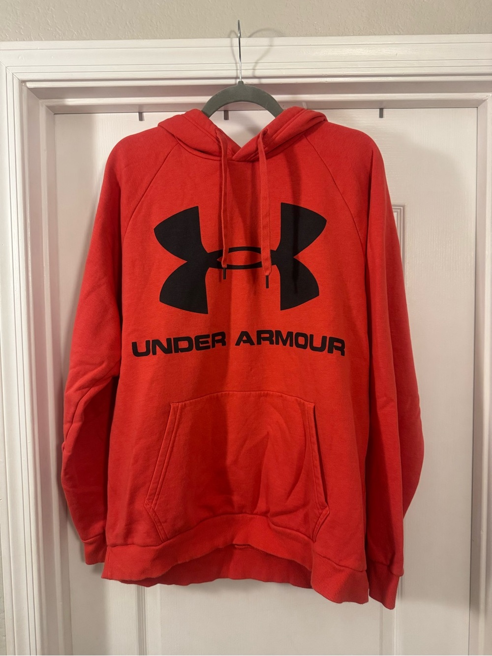 Under Armour Red Hoodie with Black Logo